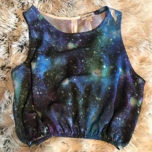 L.A. Hearts Galaxy Crop Top